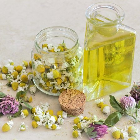 Aufguss oder Massageöl: in unserem Wellnessbereich finden verschiedene Kräuter Anwendung