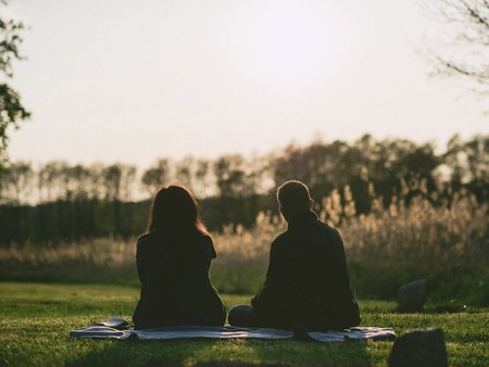 Picknick im Sommer am See
