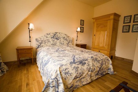 Schlafzimmer Ferienwohnung Terassenhaus Gut Ulrichshusen, Mecklenburg